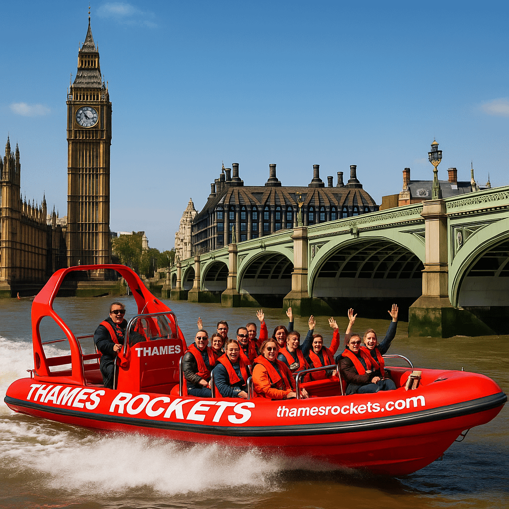 Best boat trips from London Thames Rocket boat cruise at Westminster