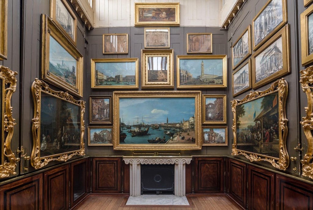 London Museums The remarkable Picture Room at Sir John Soane's Museum uses movable walls to display dozens of paintings within a surprisingly compact space