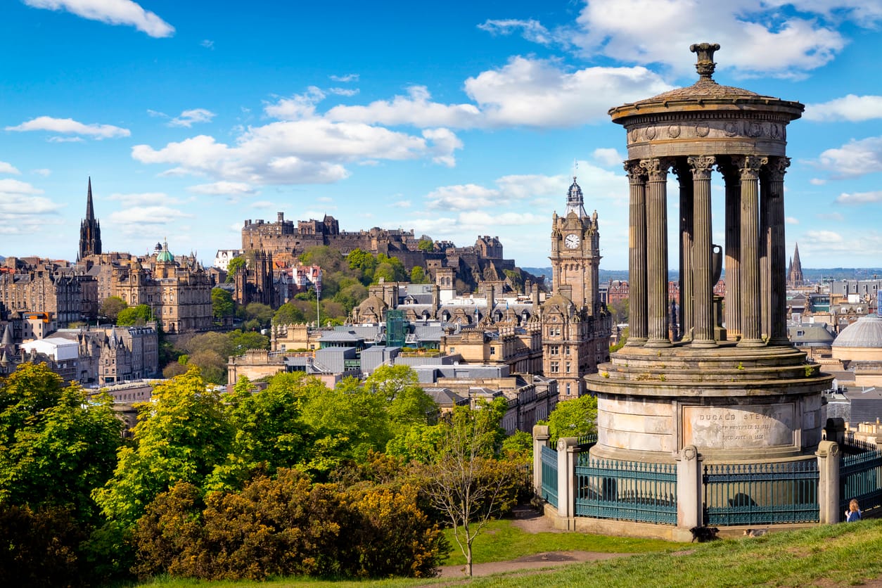 Best UK road trips Edinburgh City View