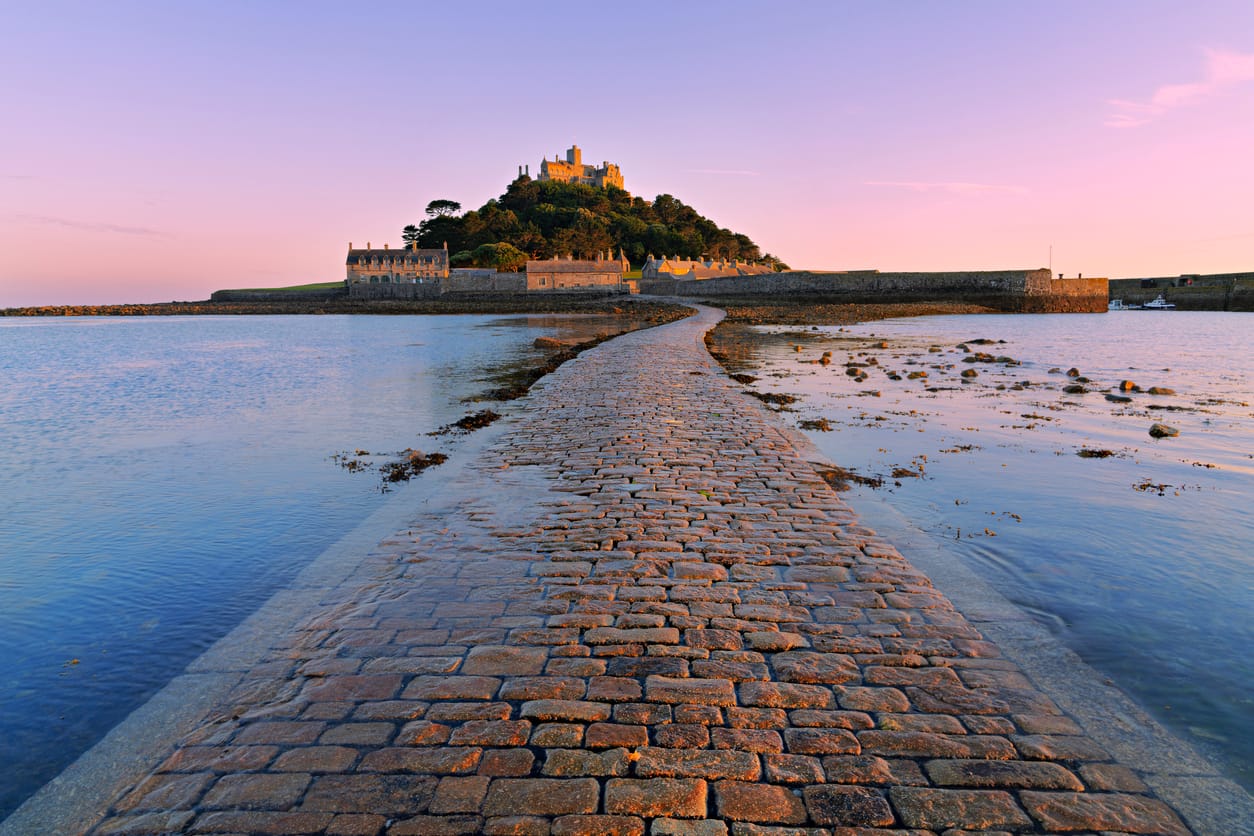 Best UK road trips St. Michael's Mount in Cornwall