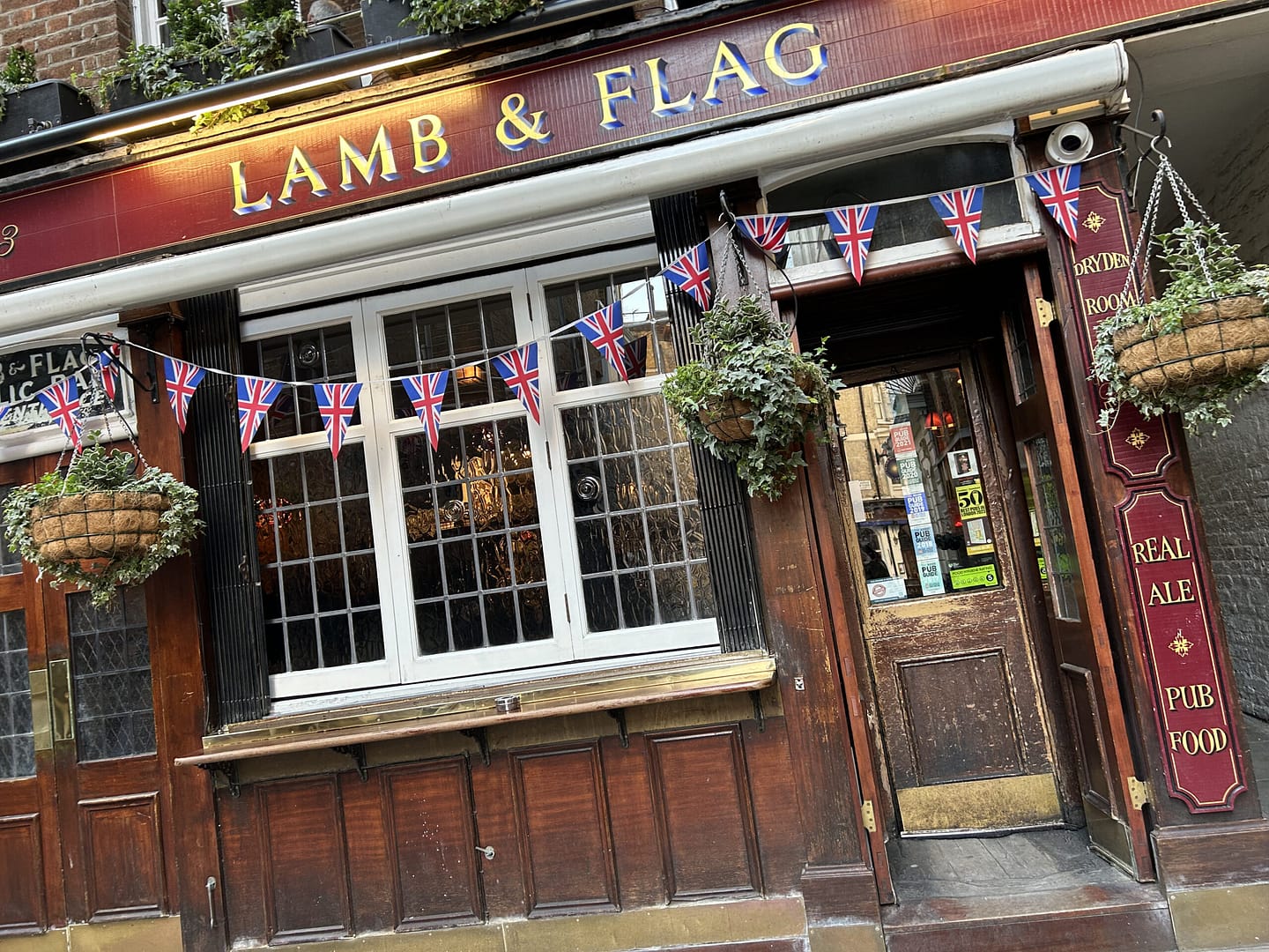 Best Christmas pubs in London Lamb & Flag in Covent Garden