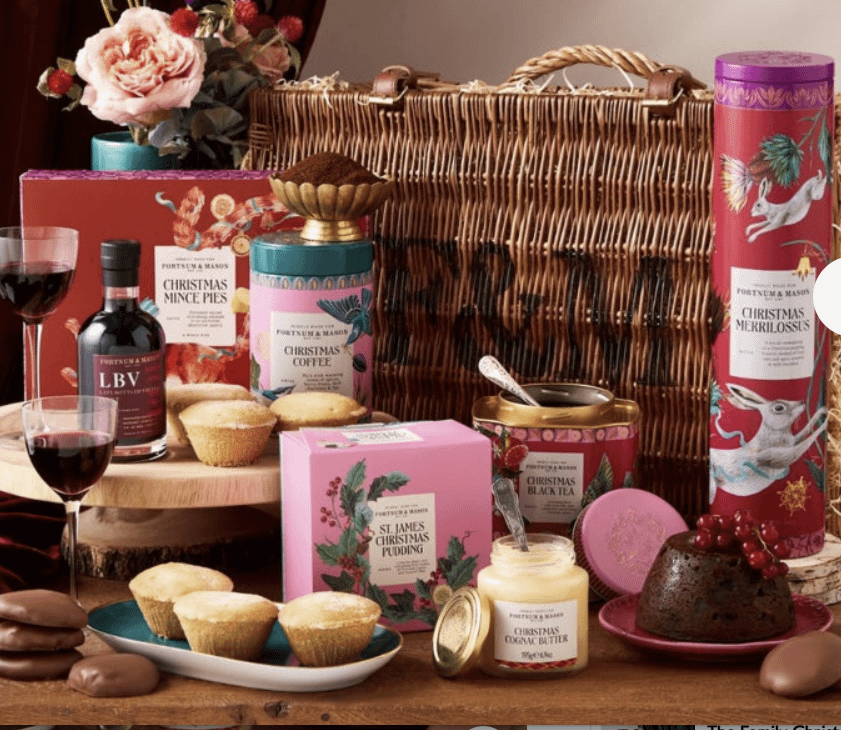 Best shopping in London Fortnam and Mason Christmas Hamper