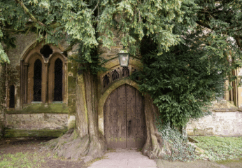 Stow-on-the-Wold Yew Tree Framed Door at St. Edward's Church