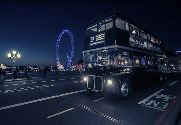 London Ghost Bus Tour along Westminster Bridge