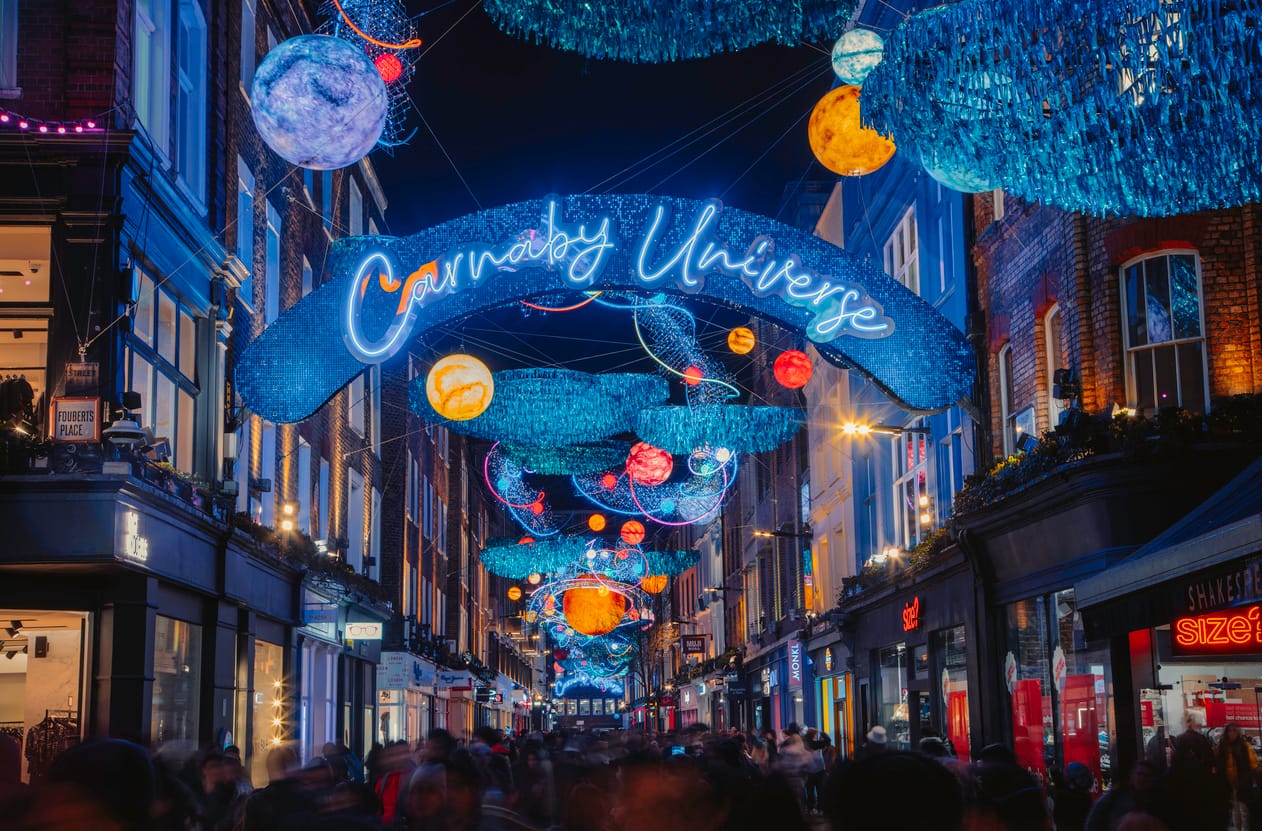 Christmas lights on Carnaby Street