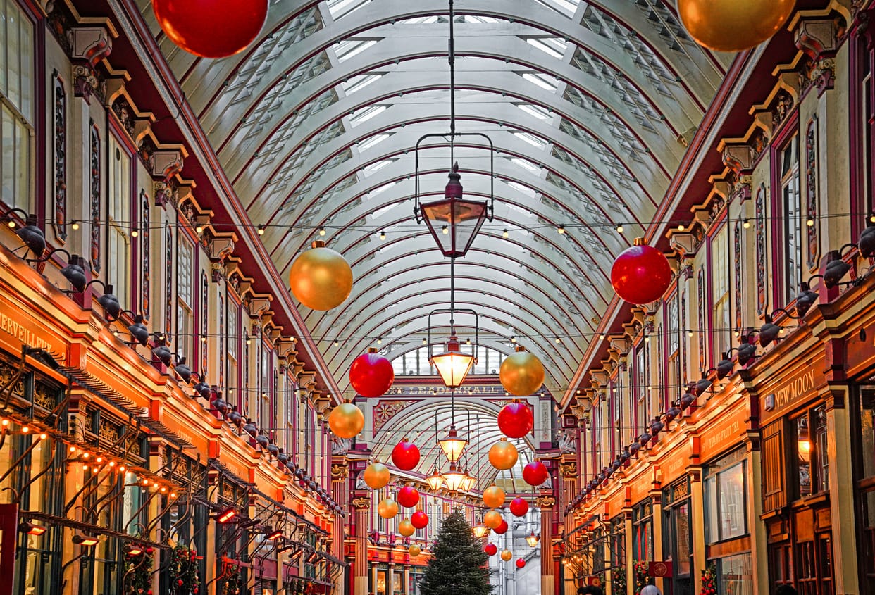 Leadenhall Market at Christmas